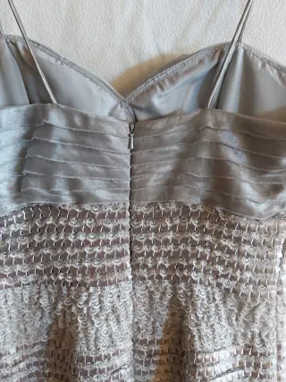 Vestido SONIA PEÑA plateado