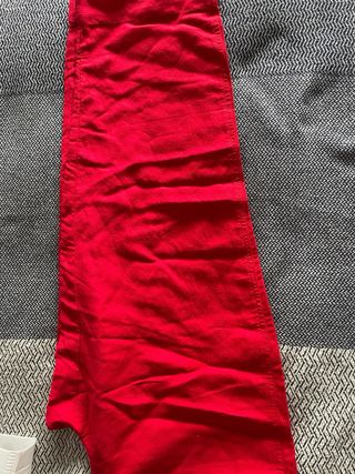 Pantalón Oysho Lino Rojo Talla L