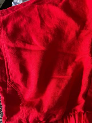 Pantalón Oysho Lino Rojo Talla L