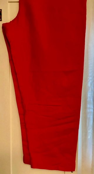 Pantalón Oysho Lino Rojo Talla L