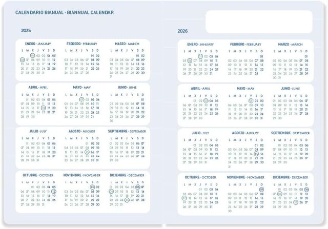 Agenda escolar Liderpapel 25-26 A5 70 gr Capa dura