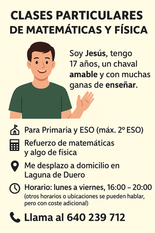 Clases de matemáticas en Laguna de Duero