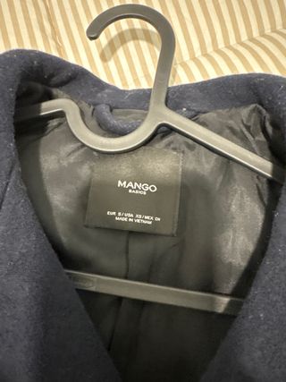 Abrigo Mango Azul Talla S