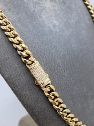 Conjunto Cadena y Pulsera Acero Quirúrgico Chapado