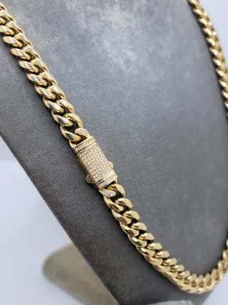 Conjunto Cadena y Pulsera Acero Quirúrgico Chapado