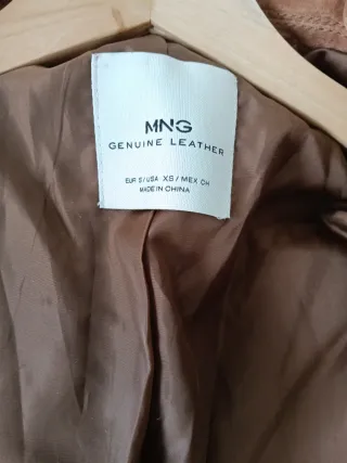 Chaqueta Mango Ante Marrón Talla S