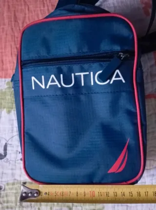 Bolso Nautica Hombre Azul y Rojo
