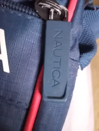 Bolso Nautica Hombre Azul y Rojo