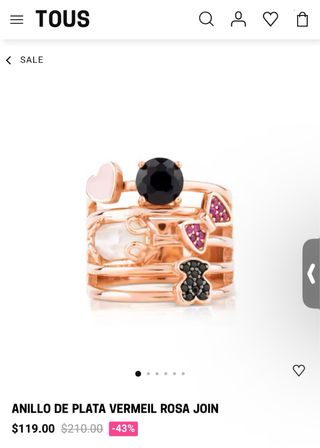 Anillo Tous Plata 925 Oro Rosa