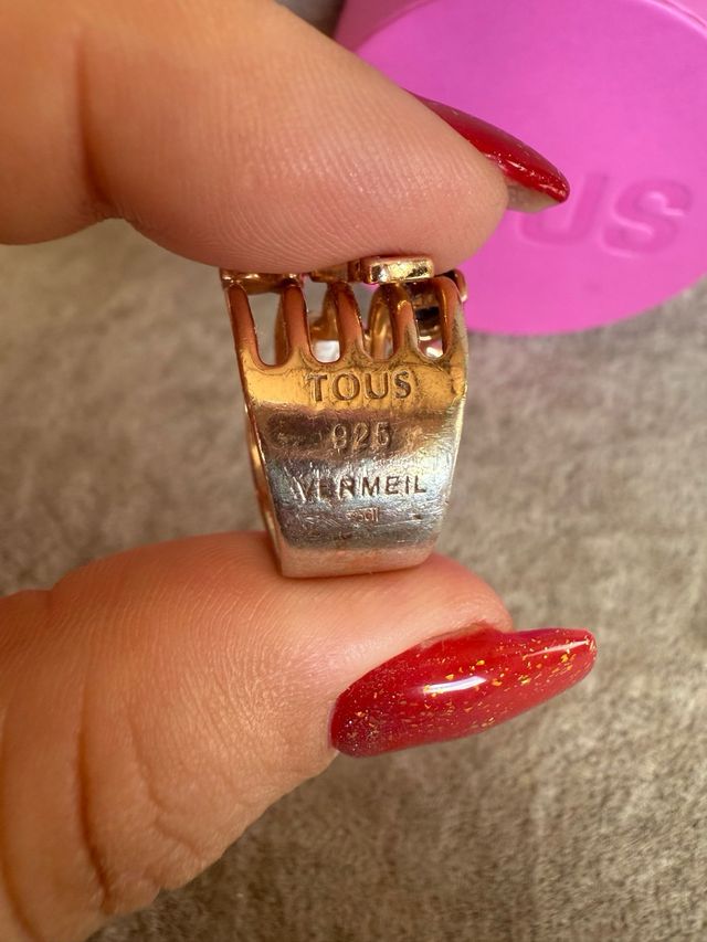 Anillo Tous Plata 925 Oro Rosa