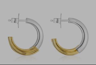 Pendientes Tous aro doble de plata y baño de oro