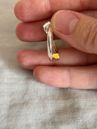 Pendientes Tous aro doble de plata y baño de oro