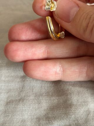 Pendientes Tous aro doble de plata y baño de oro