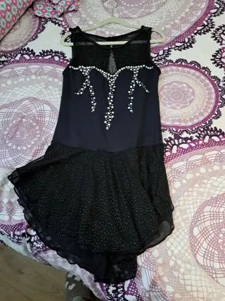Maillot patinaje artístico negro