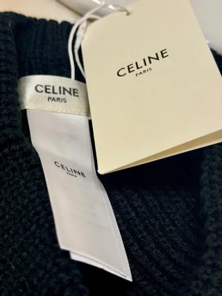 Gorro Celine Paris Negro y Beige