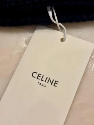 Gorro Celine Paris Negro y Beige