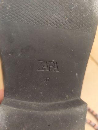 Mocasines Piel Zara Hebilla Dorada