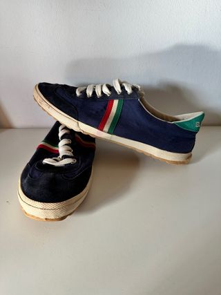 Zapatos El Ganso Azul Marino con Rayas