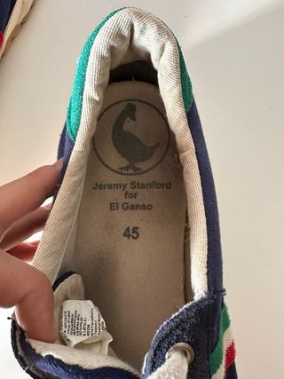 Zapatos El Ganso Azul Marino con Rayas