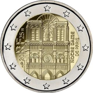 Set 2 Euro Louvre Notre Dame Francia 2025 Proof
