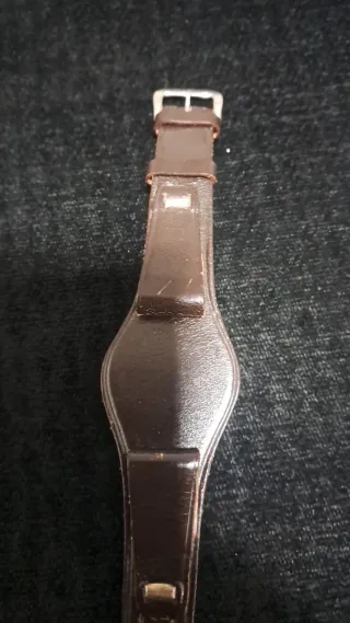 Correas Antiguas de Reloj Cuero Negro y Marrón