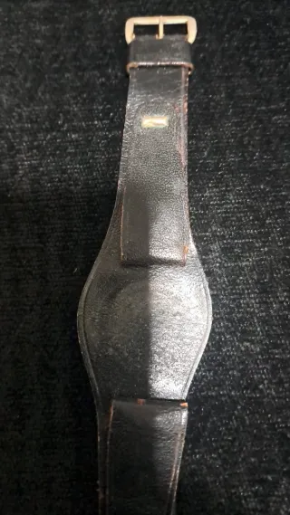 Correas Antiguas de Reloj Cuero Negro y Marrón