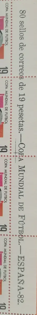 80 Sellos España 82 Mundial Fútbol