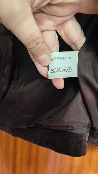 Americana corta terciopelo marrón T42 nueva