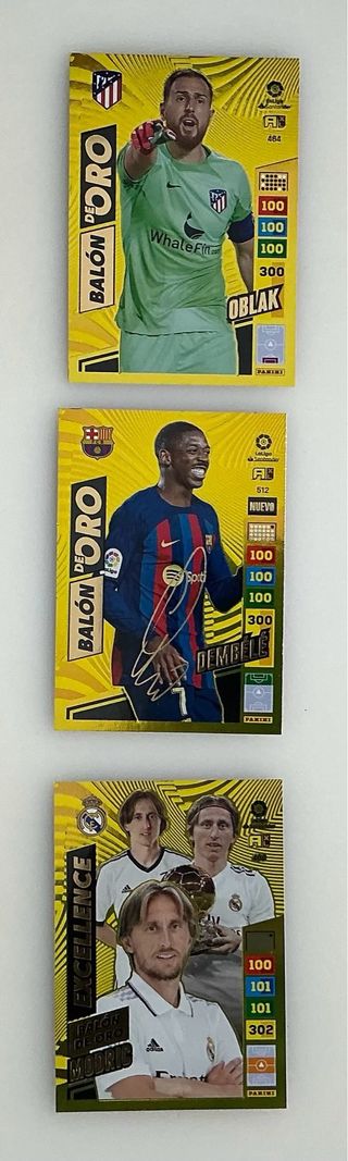 Lote cromos Balón de Oro Panini