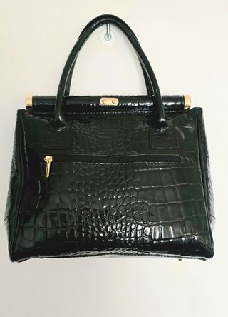 Borsa vera pelle effetto coccodrillo