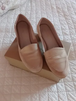 Zapatos piel beige talla 37