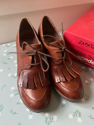Zapatos de tacón Wonders M-2701 piel marrón T.38