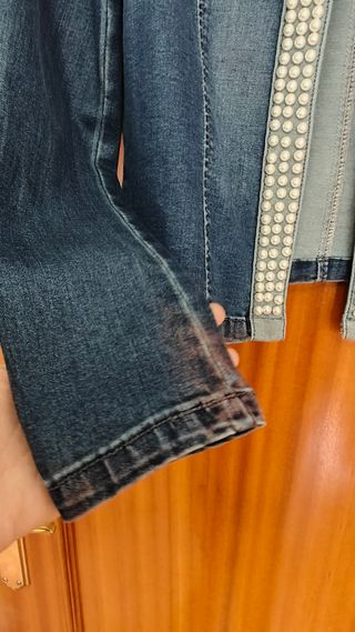 Chaqueta vaquera Bonita perlas talla L