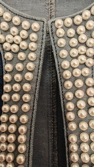Chaqueta vaquera Bonita perlas talla L