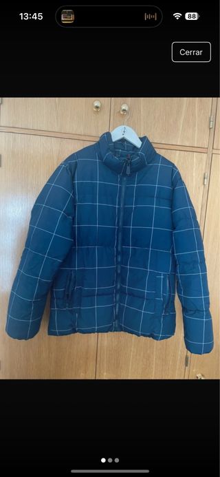 Chaquetón Pull&Bear cuadros azul poco uso