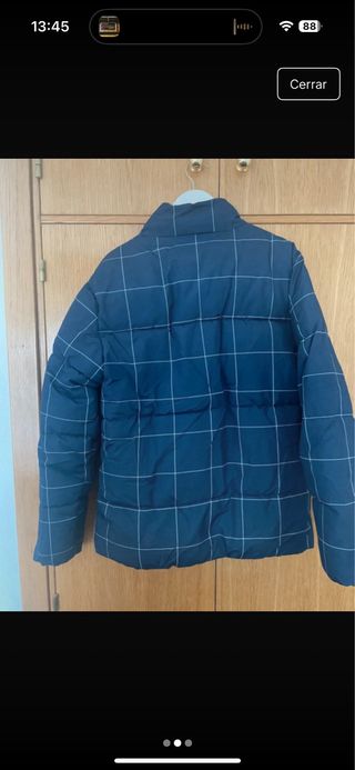 Chaquetón Pull&Bear cuadros azul poco uso