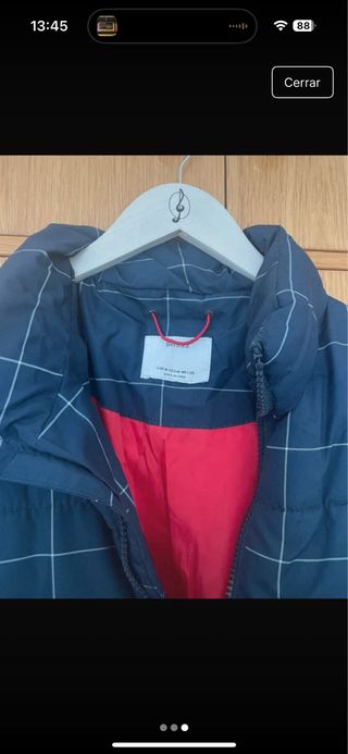 Chaquetón Pull&Bear cuadros azul poco uso