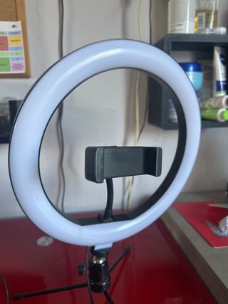 Aro de luz LED con trípode y mando