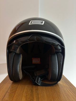 Casco Jet Retro Negro