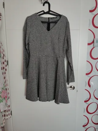 Vestido estampado pata de gallo