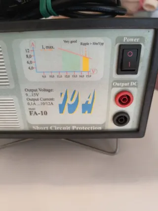 Fuente de alimentación 10 Amperios,marca inac