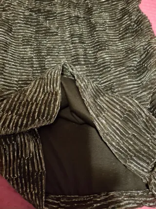 Abito Mini nero e argentato