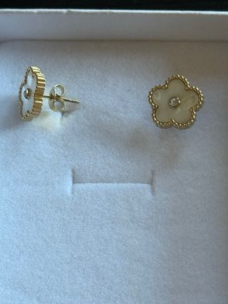 Orecchini fiore oro e madreperla