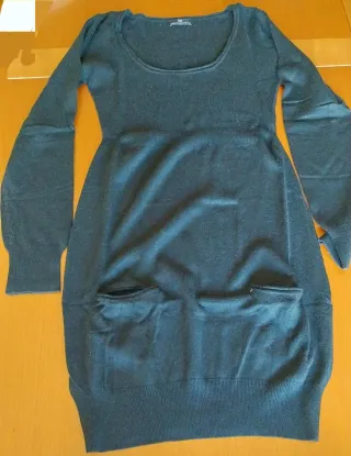 Vestito nero taglia unica con tasche