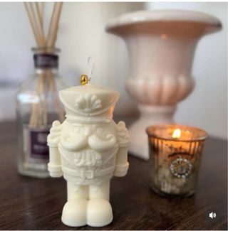 Candela Nutcracker Bianco Oro