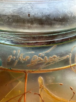 Bombonera de cristal decorada