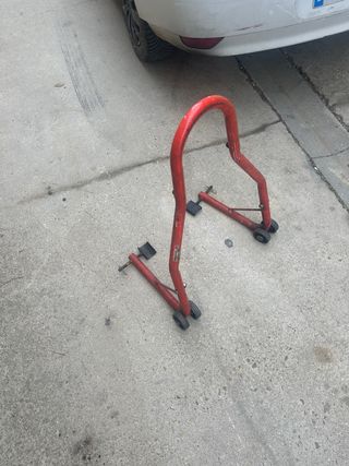 Caballete para moto rojo