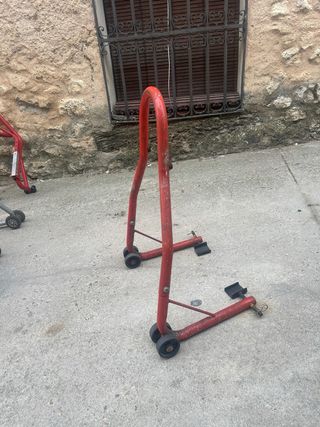 Caballete para moto rojo