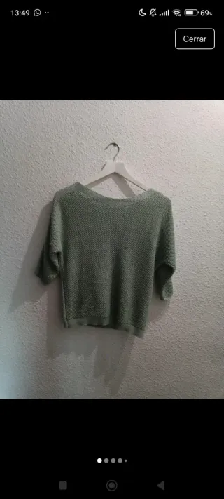 Jersey verde manga 3/4 talla única