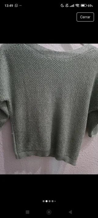 Jersey verde manga 3/4 talla única